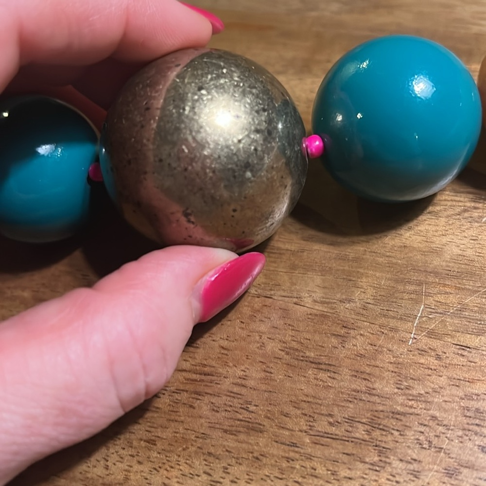 Vintage Statement Multi Media Extra Large Beaded … - image 6